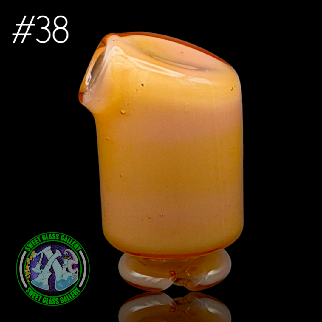 Kizmit Glass - Puffco Pivot Top #38 - Hot Sauce x Star White