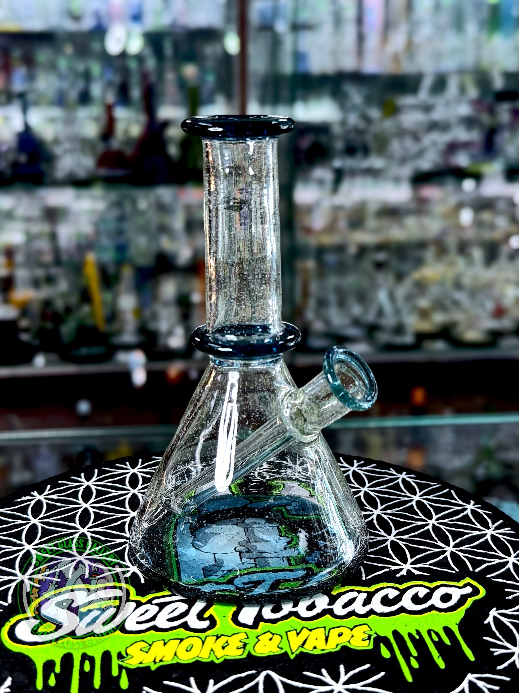 Selko Glass - Rig #5 - Shreddy Flask (Blu-V & Atomic Stardust)