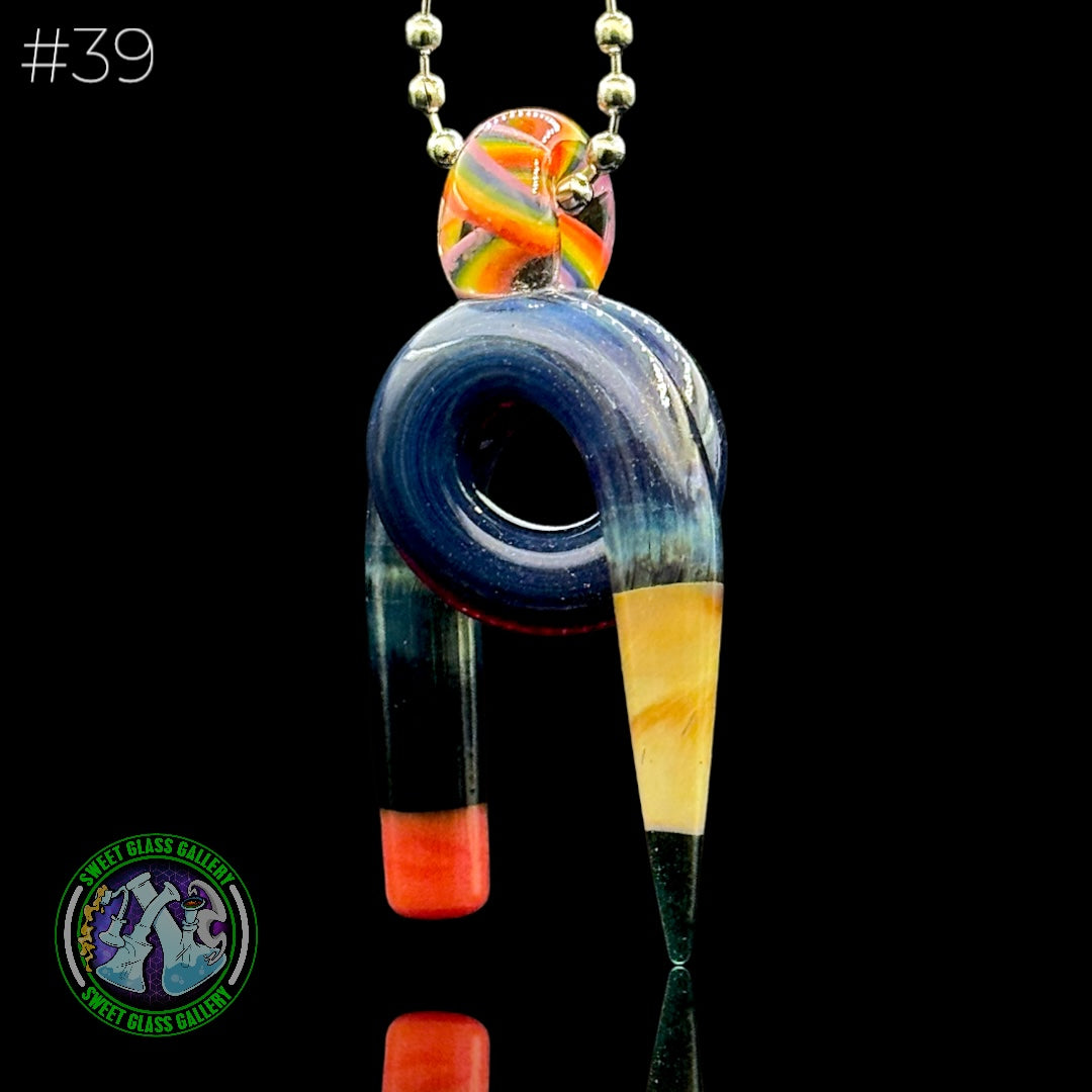 Sherbet Glass - Pendant - Curly Pencil #39