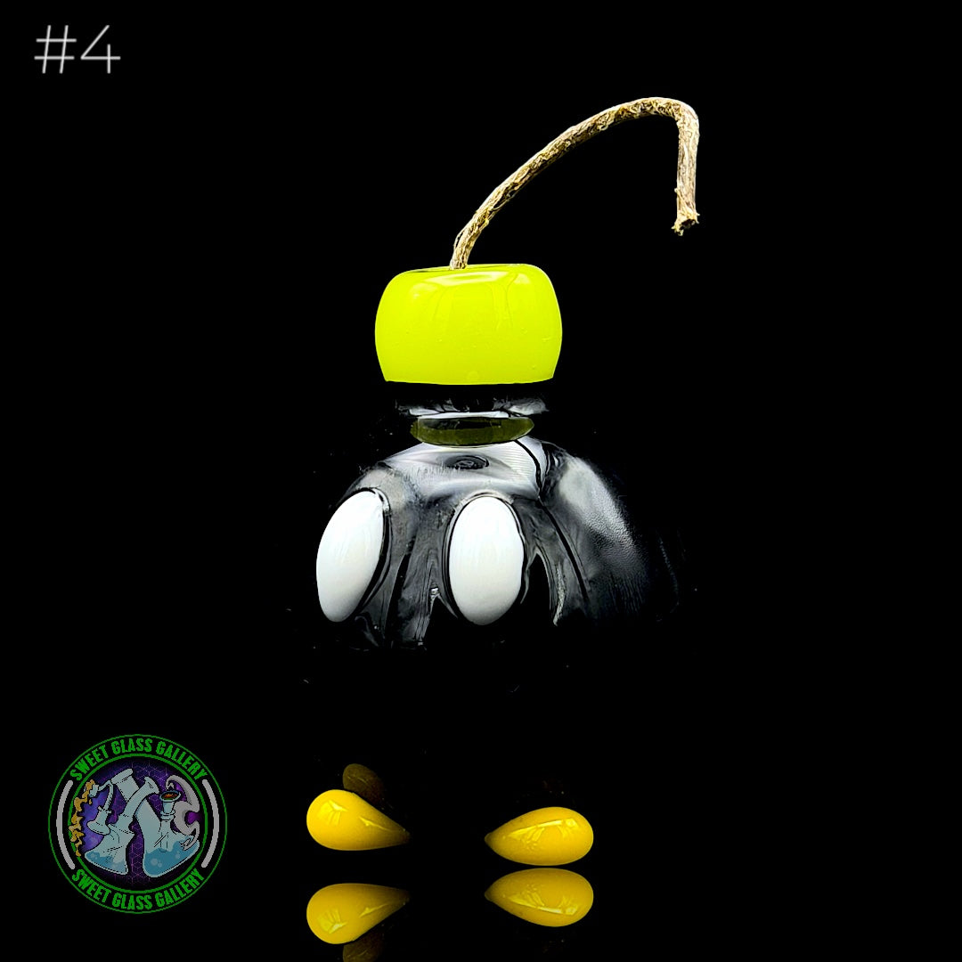 Sandberg Glass - Bob-omb - Hemp Wick Holder #4