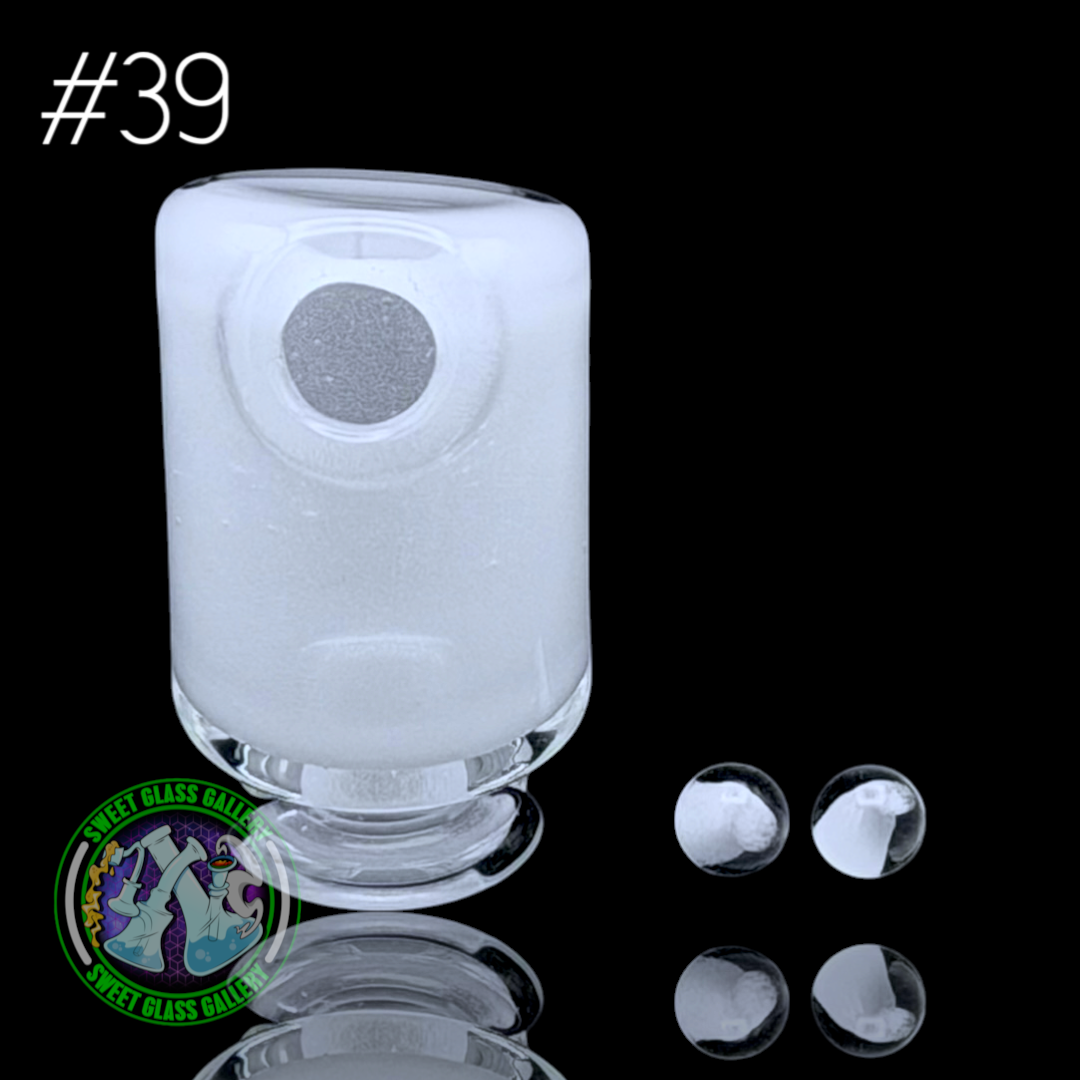 Kizmit Glass - Puffco Pivot Top #39 - Star White