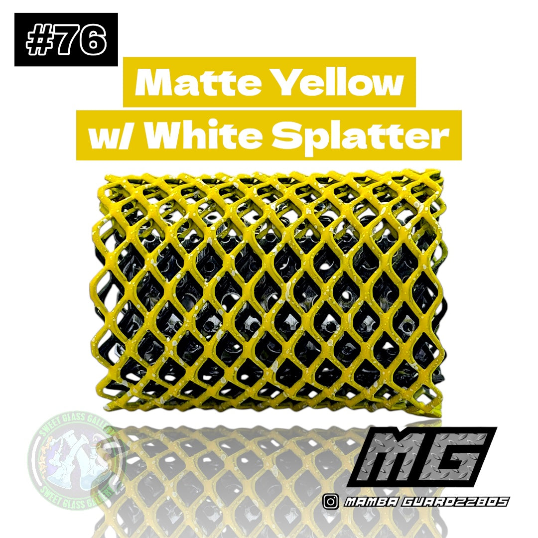Mamba Guardzz - Heat Cage #76 - Blazer GT8000 Guard (Matte Yellow w/ White Splatter)