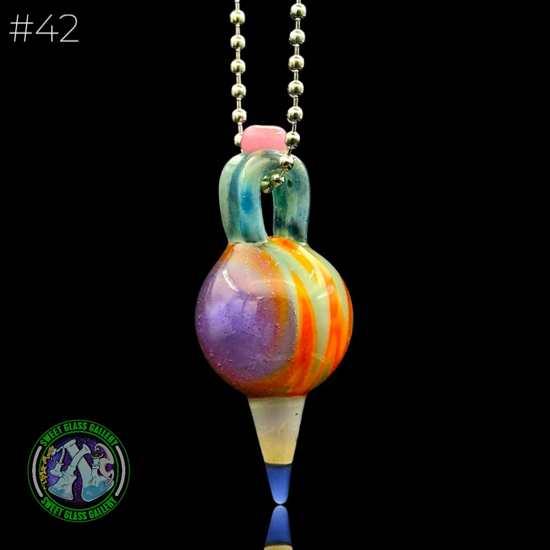 Sherbet Glass - Pendant - Pencil Marble #42