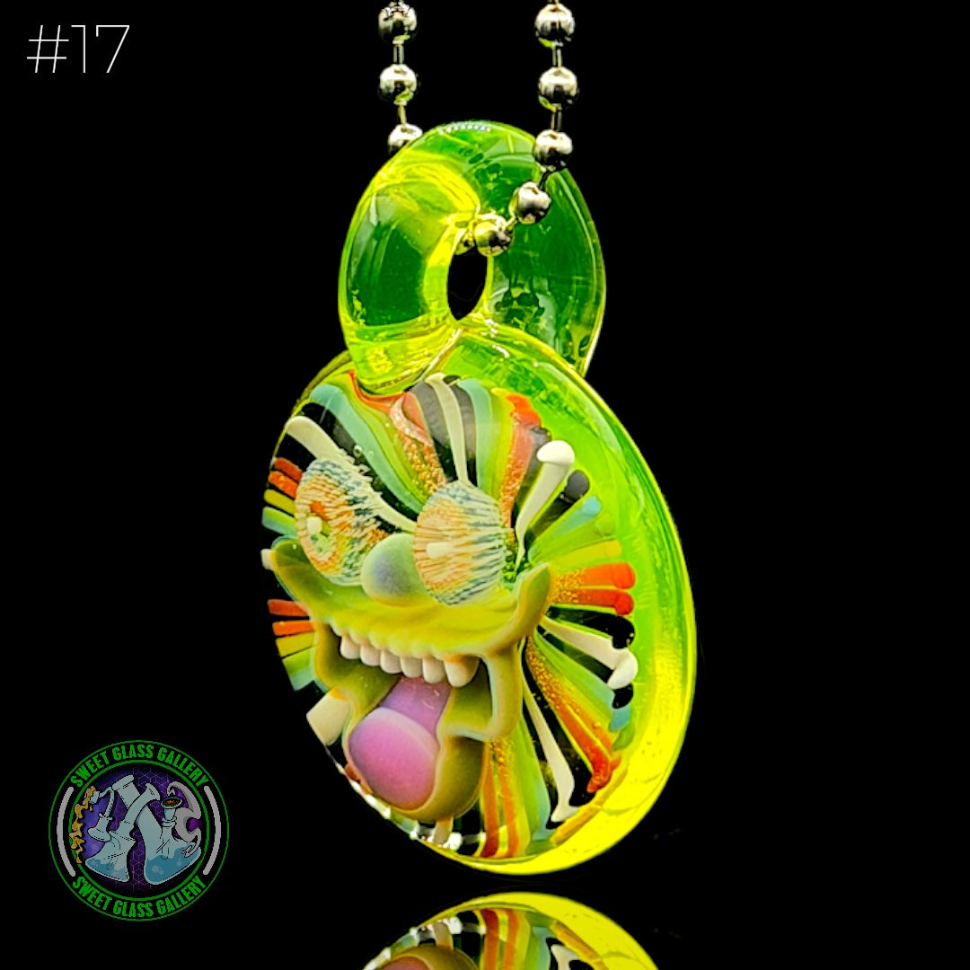 Steve H Glass - Pendant #17 - Face Implosion