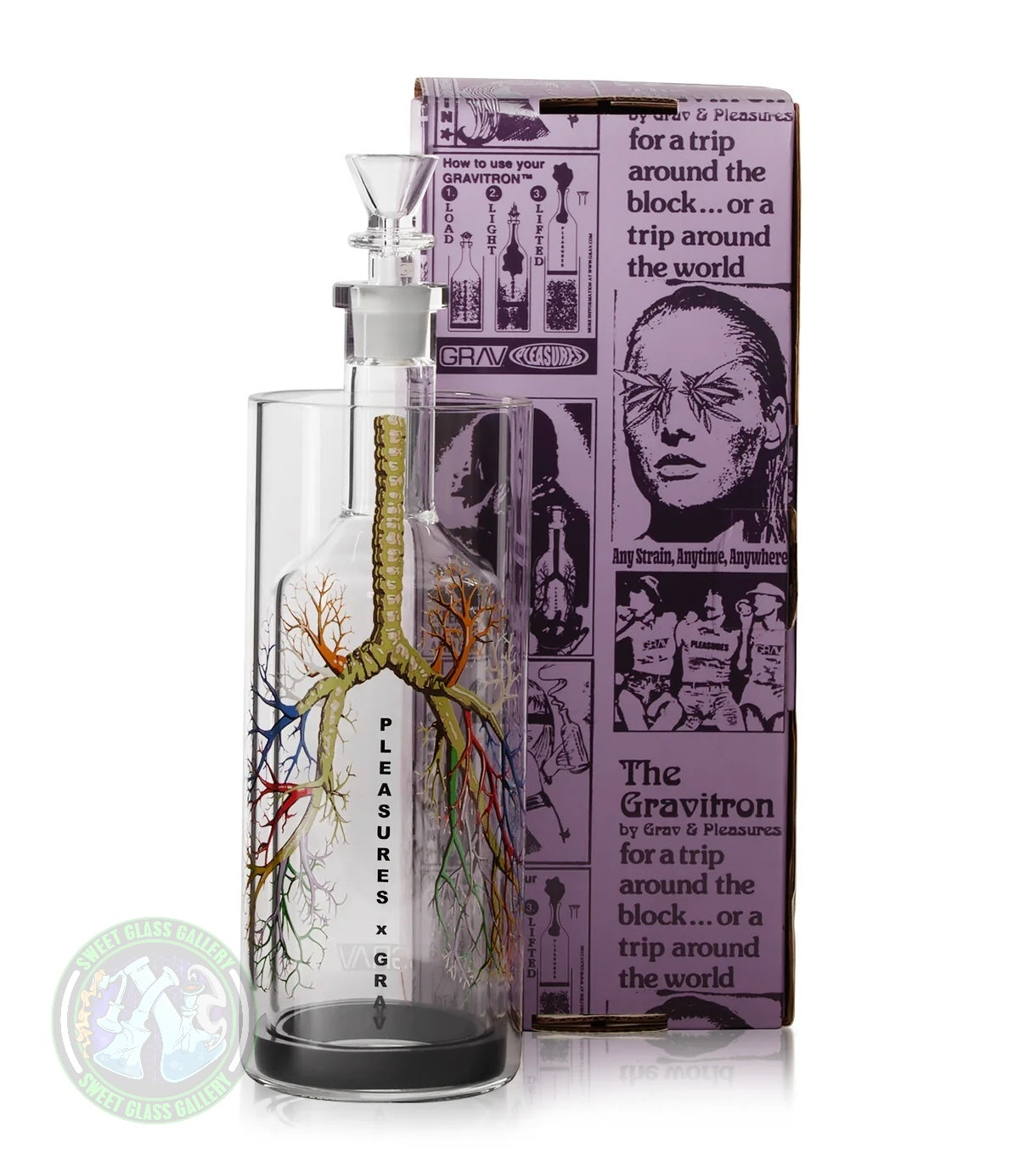 Grav x Pleasures - Gravitron Large - Breathe Again Gravity Bong