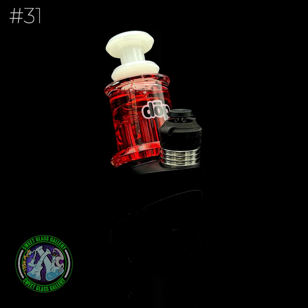 Dōp Glass - Puffco Attachment - Dry Gylcerin Red #31