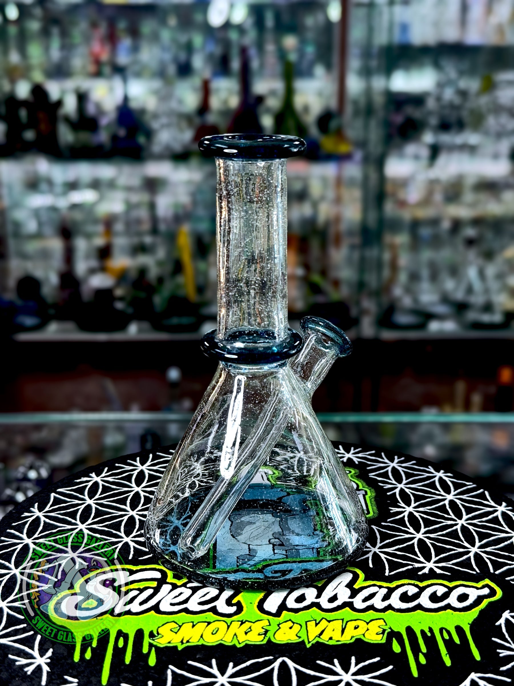 Selko Glass - Rig #5 - Shreddy Flask (Blu-V & Atomic Stardust)