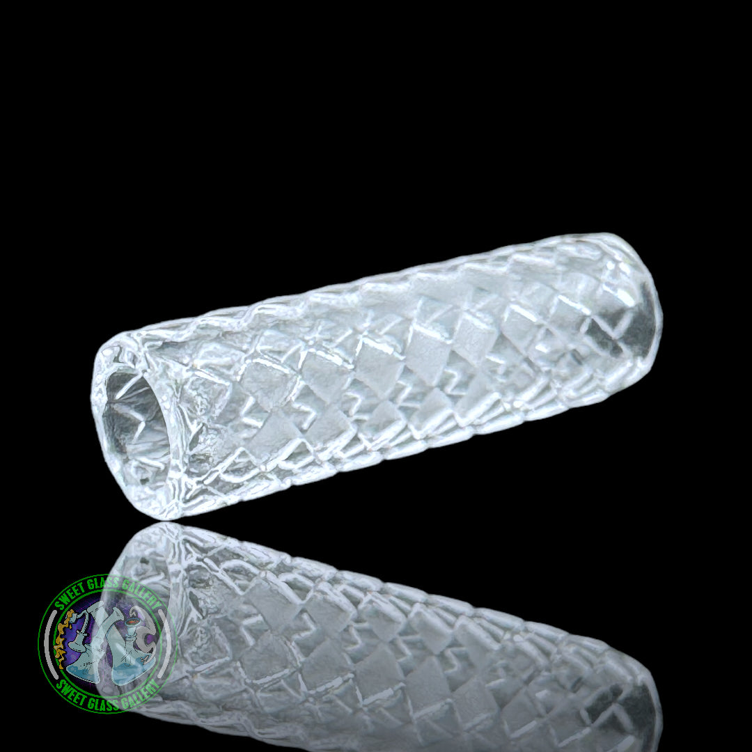 Victory Glassworks - Checker Engraved Hollow Pillar (4x6x20mm)