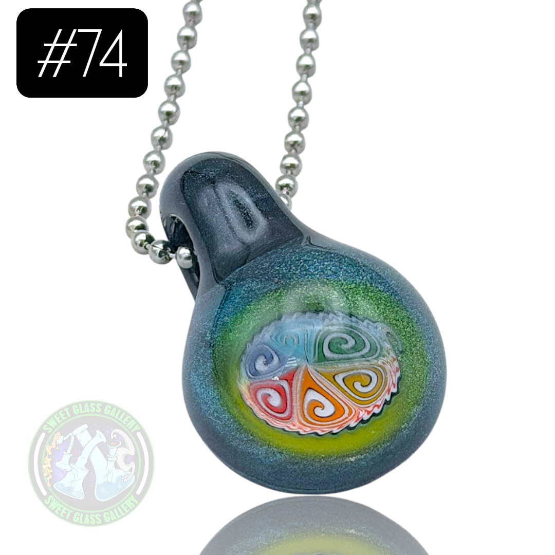 Keys Glass - Pendant #74 (Thumbprint Milli)