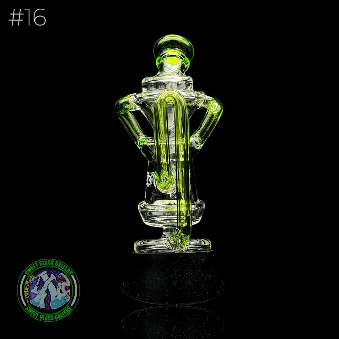 Dōp Glass - Puffco Attachment - Floating Recycler Green #16