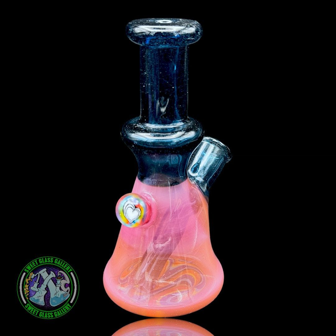 Sky Hizzy Glass - Rig #2 (Blue Stardust UV & Experimental Opal Peach)