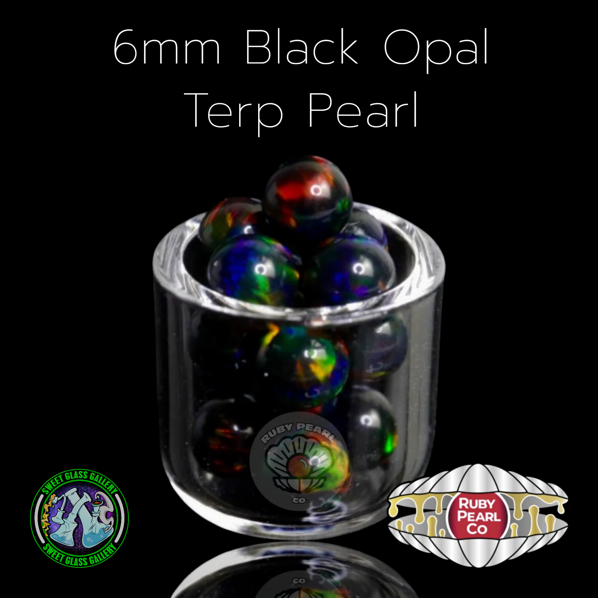 Ruby Pearl Co - Terp Pearl - Opal 6mm - Black