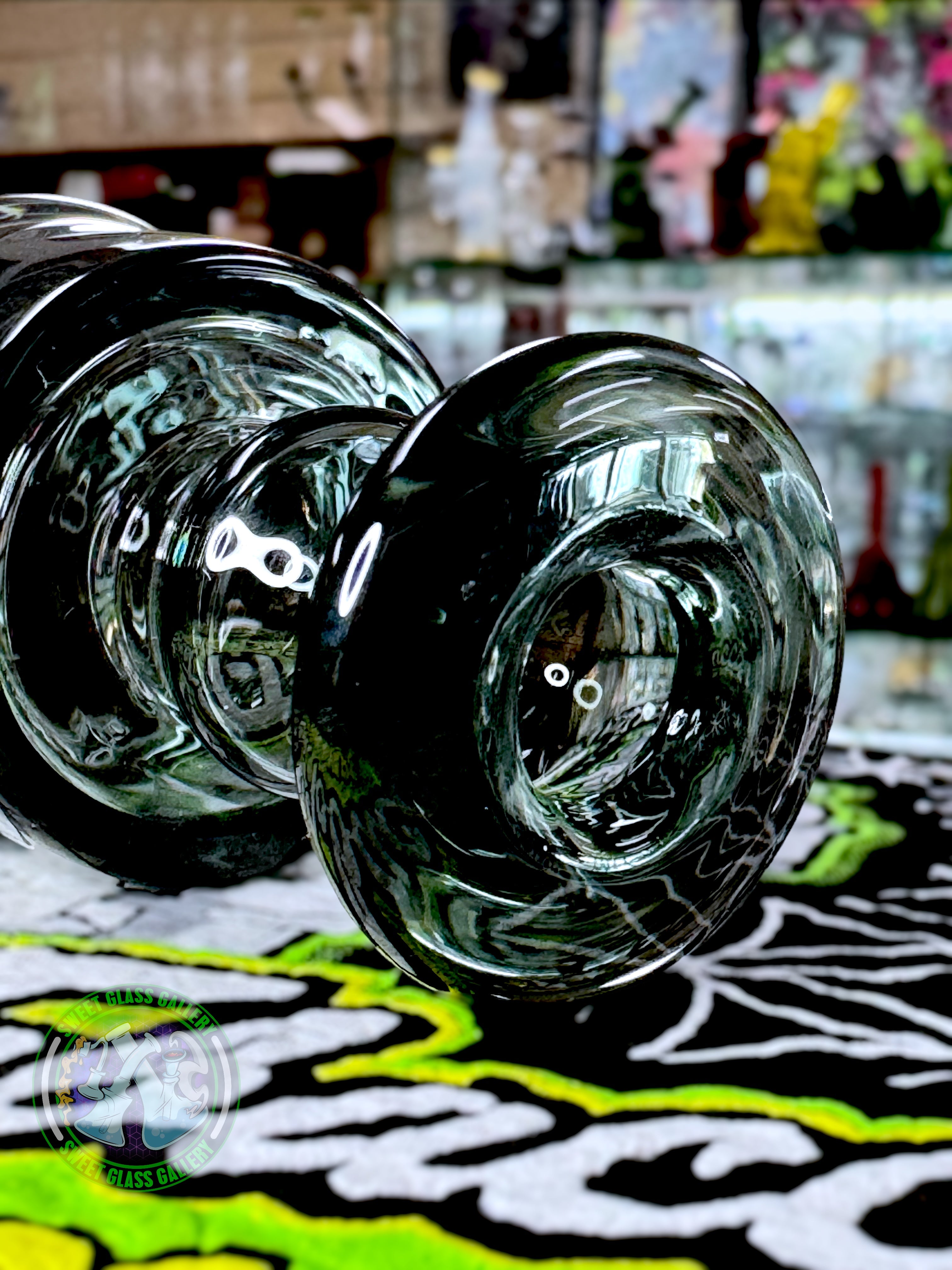 Evol Glass - Dry Puffco Attachment - Transparent Black