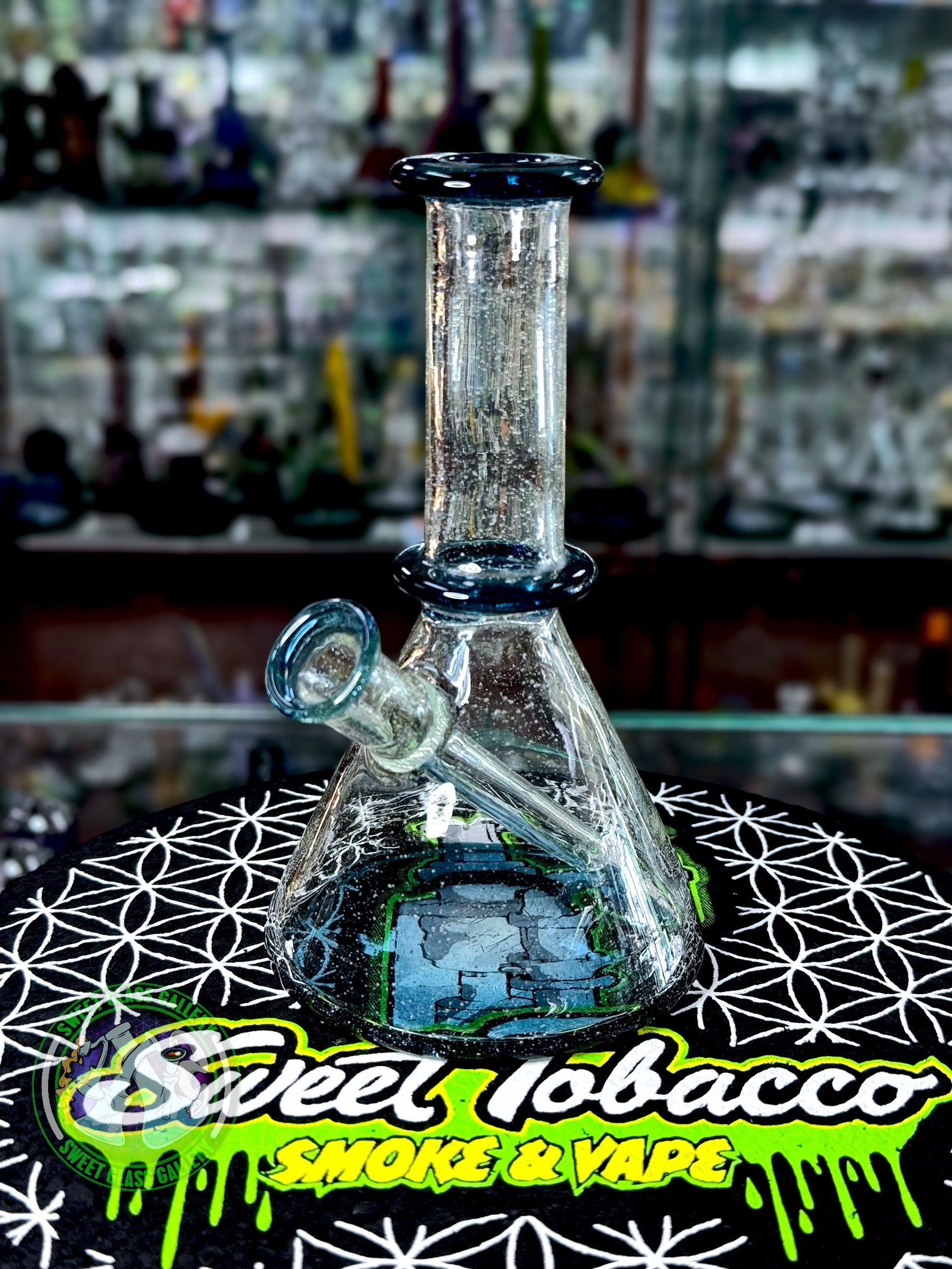 Selko Glass - Rig #5 - Shreddy Flask (Blu-V & Atomic Stardust)