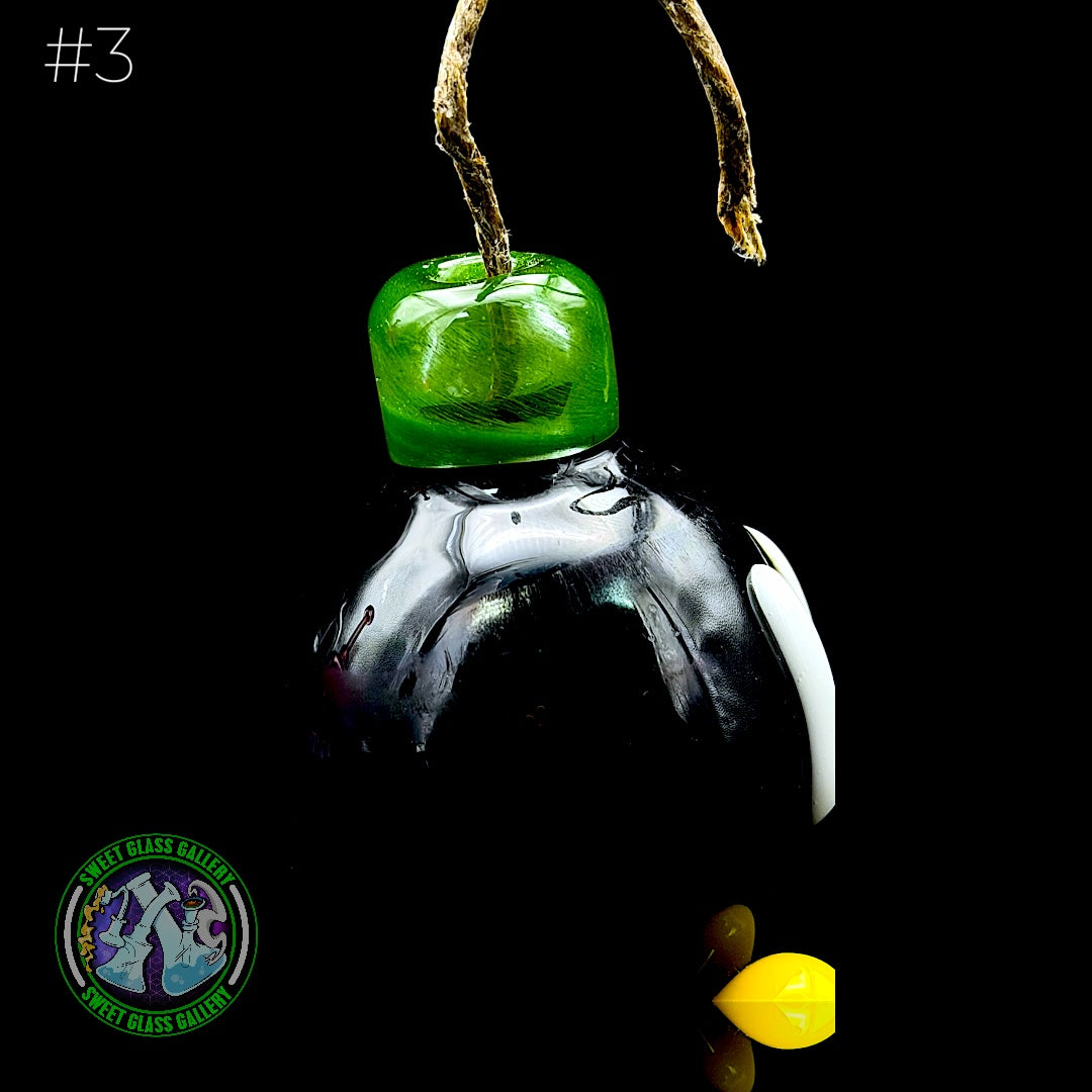 Sandberg Glass - Bob-omb - Hemp Wick Holder #3