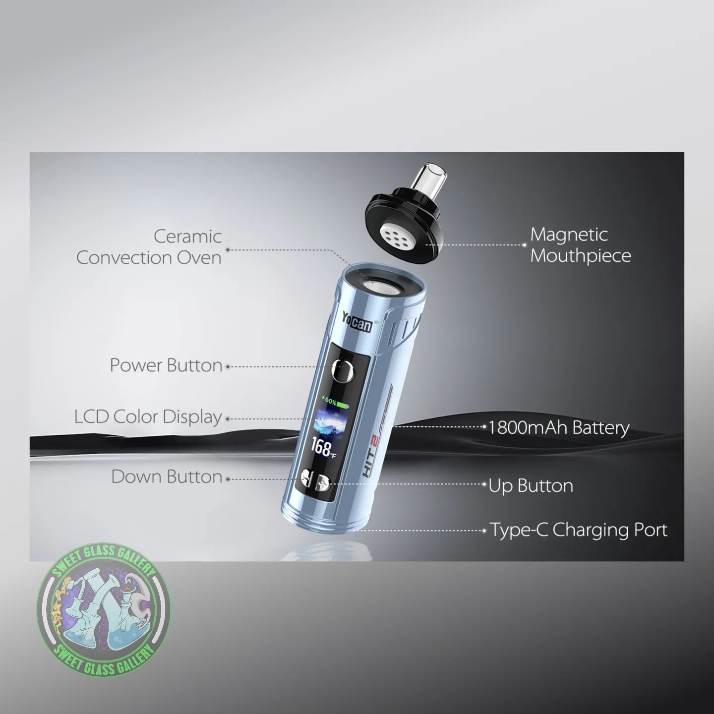 YoCan - Hit 2 - Blue - Dry Herb Vaporizor