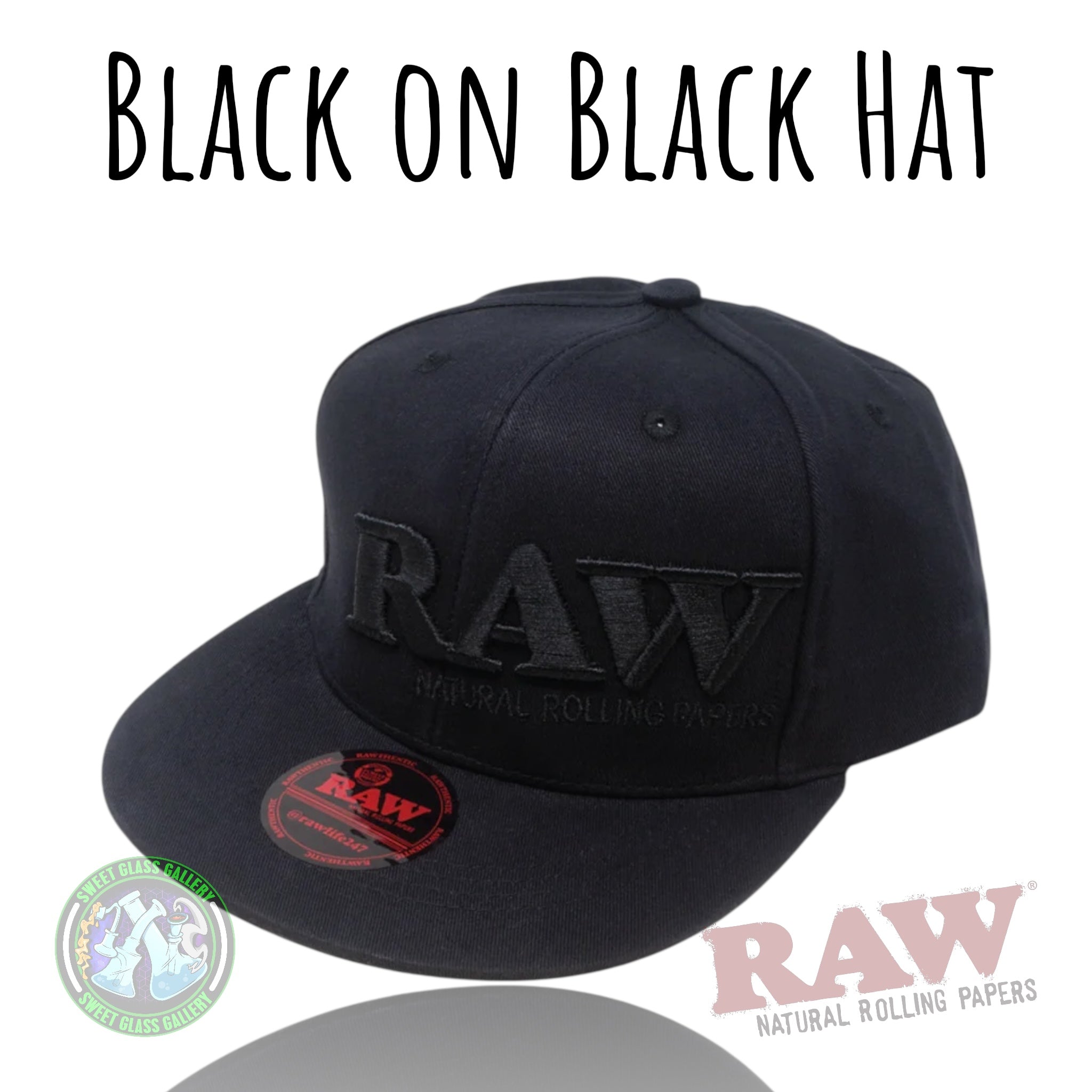 Raw - Hat - Black On Black Snapback