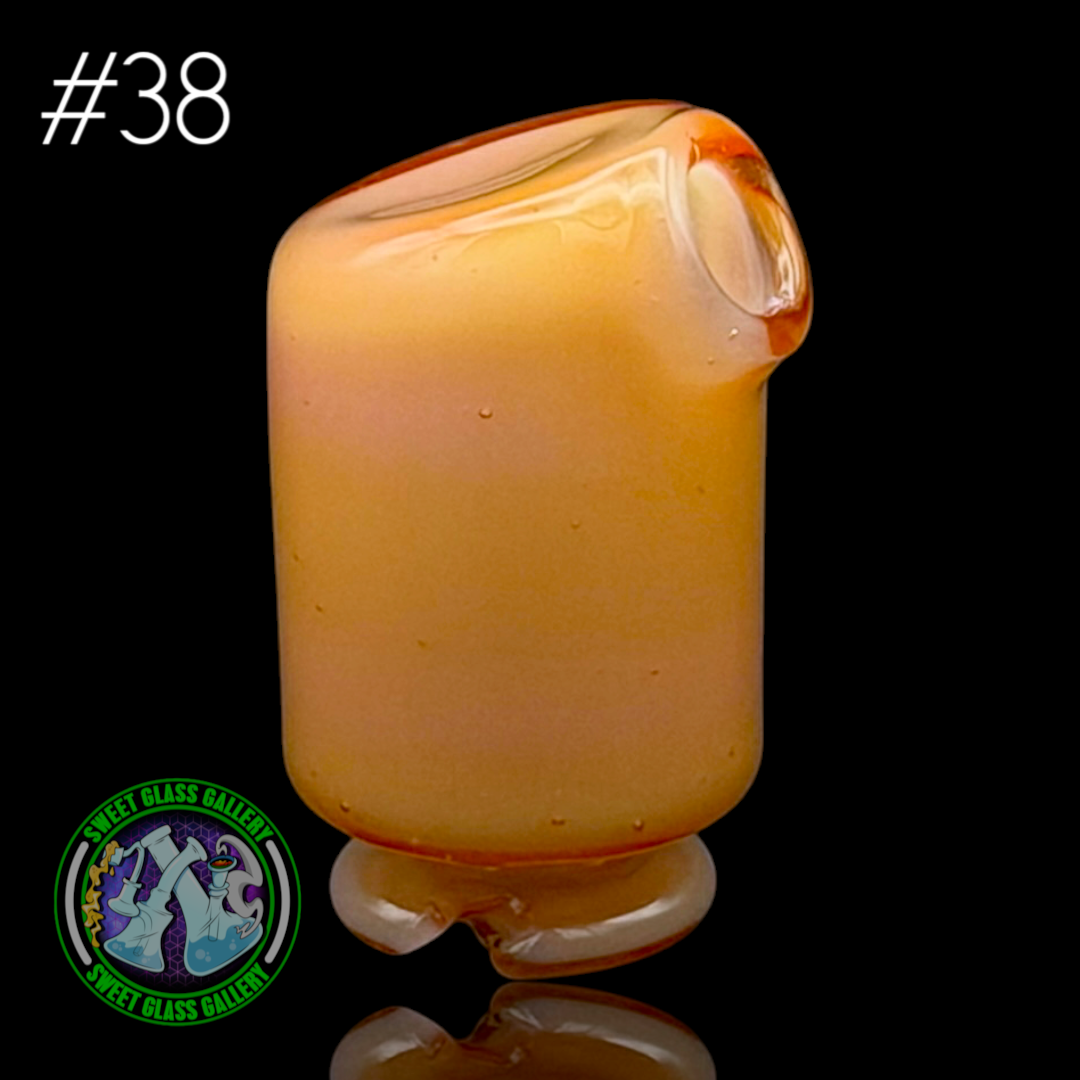 Kizmit Glass - Puffco Pivot Top #38 - Hot Sauce x Star White