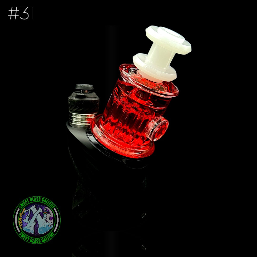 Dōp Glass - Puffco Attachment - Dry Gylcerin Red #31