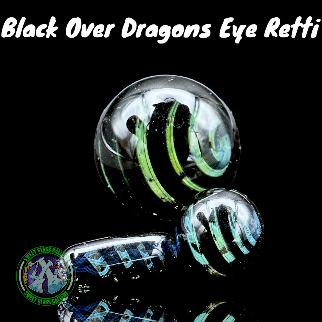 Brian Sheridan Glass - 3-Piece Slurper Set (Black Over Dragons Eye Retti)