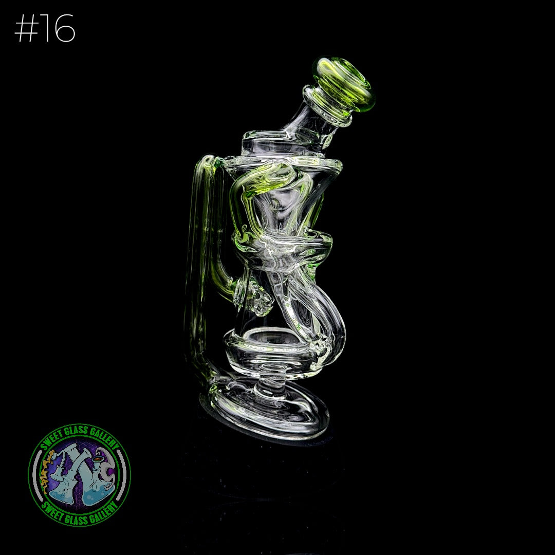 Dōp Glass - Puffco Attachment - Floating Recycler Green #16
