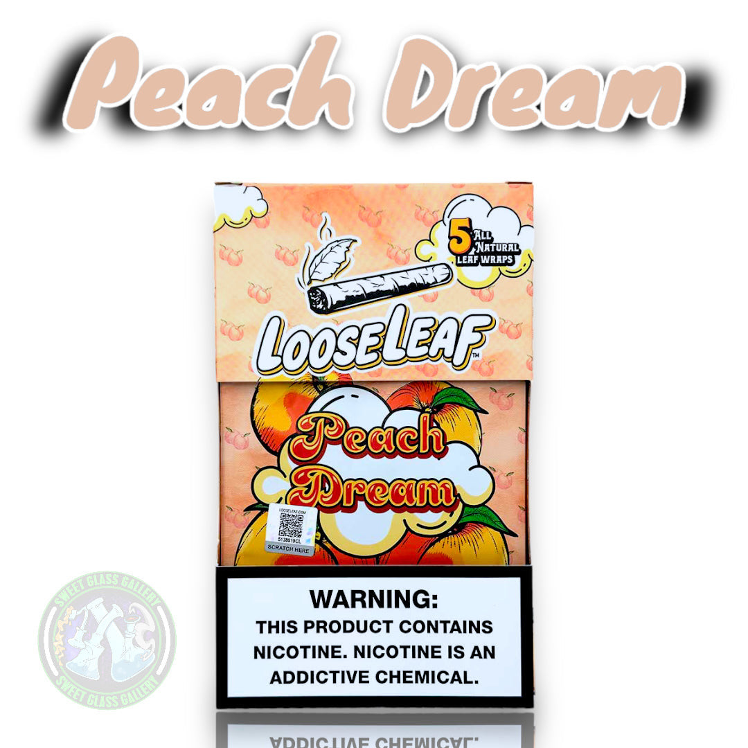 Loose Leaf - Peach Dream (All Natural Tobacco Leaf Wraps 5-Pack)