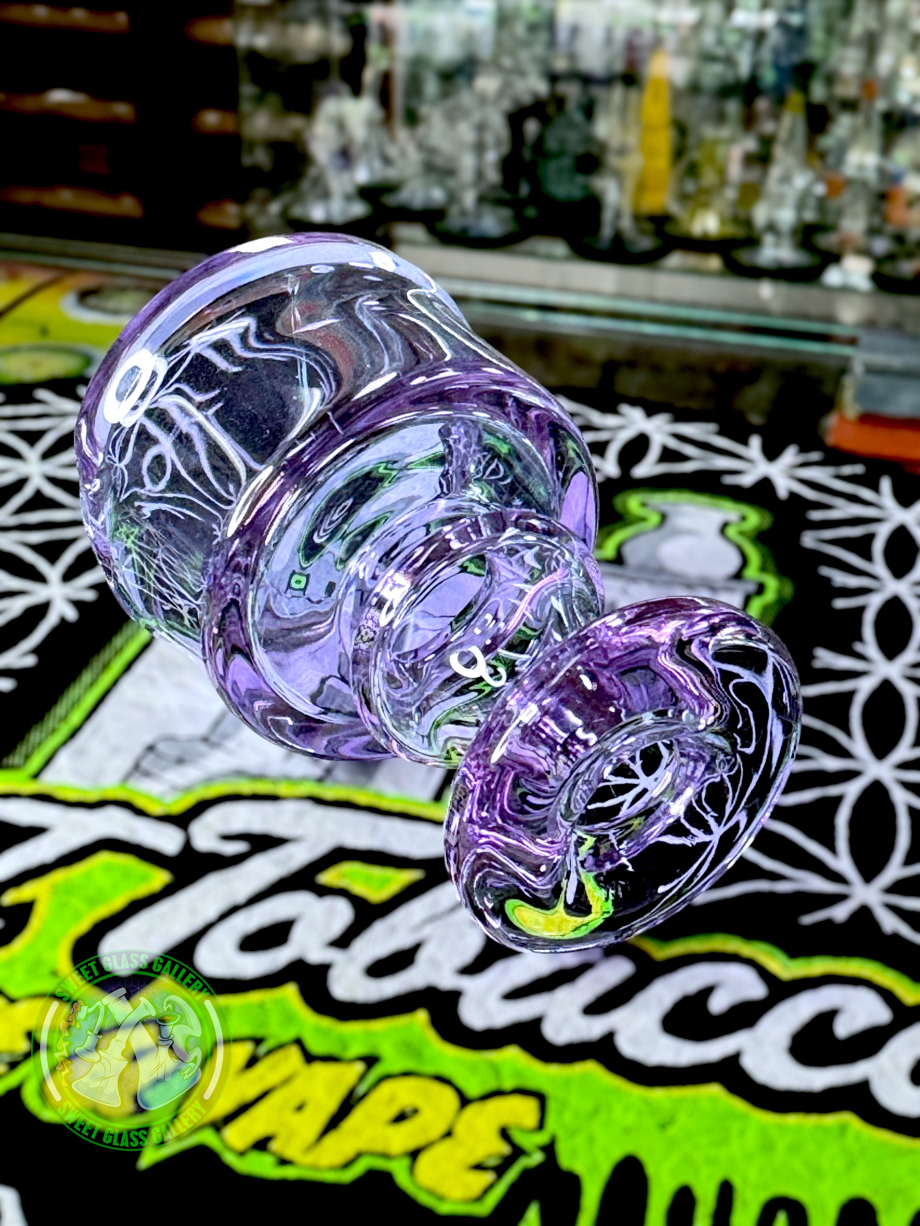 Evol Glass - Dry Puffco Attachment - Transparent Purple