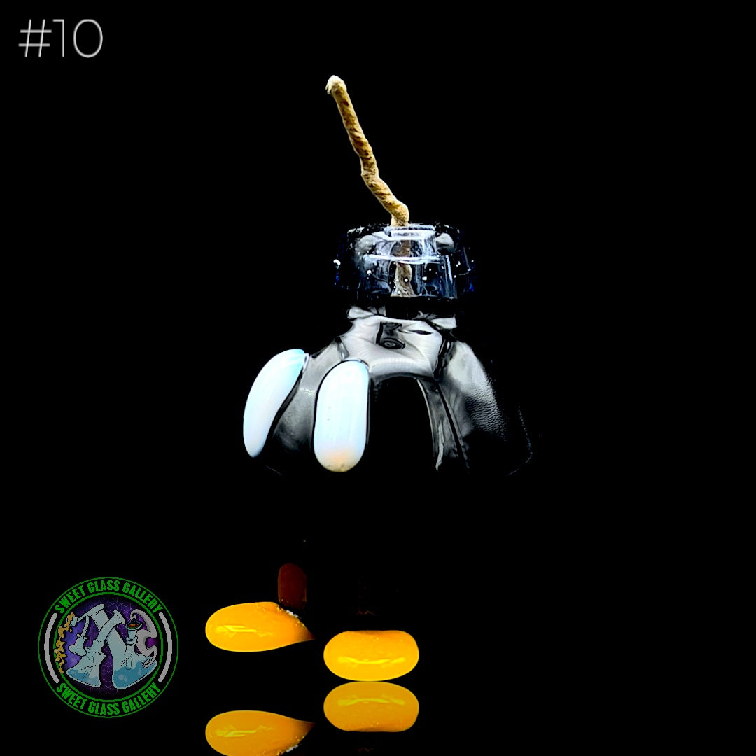 Sandberg Glass - Bob-omb - Hemp Wick Holder #10