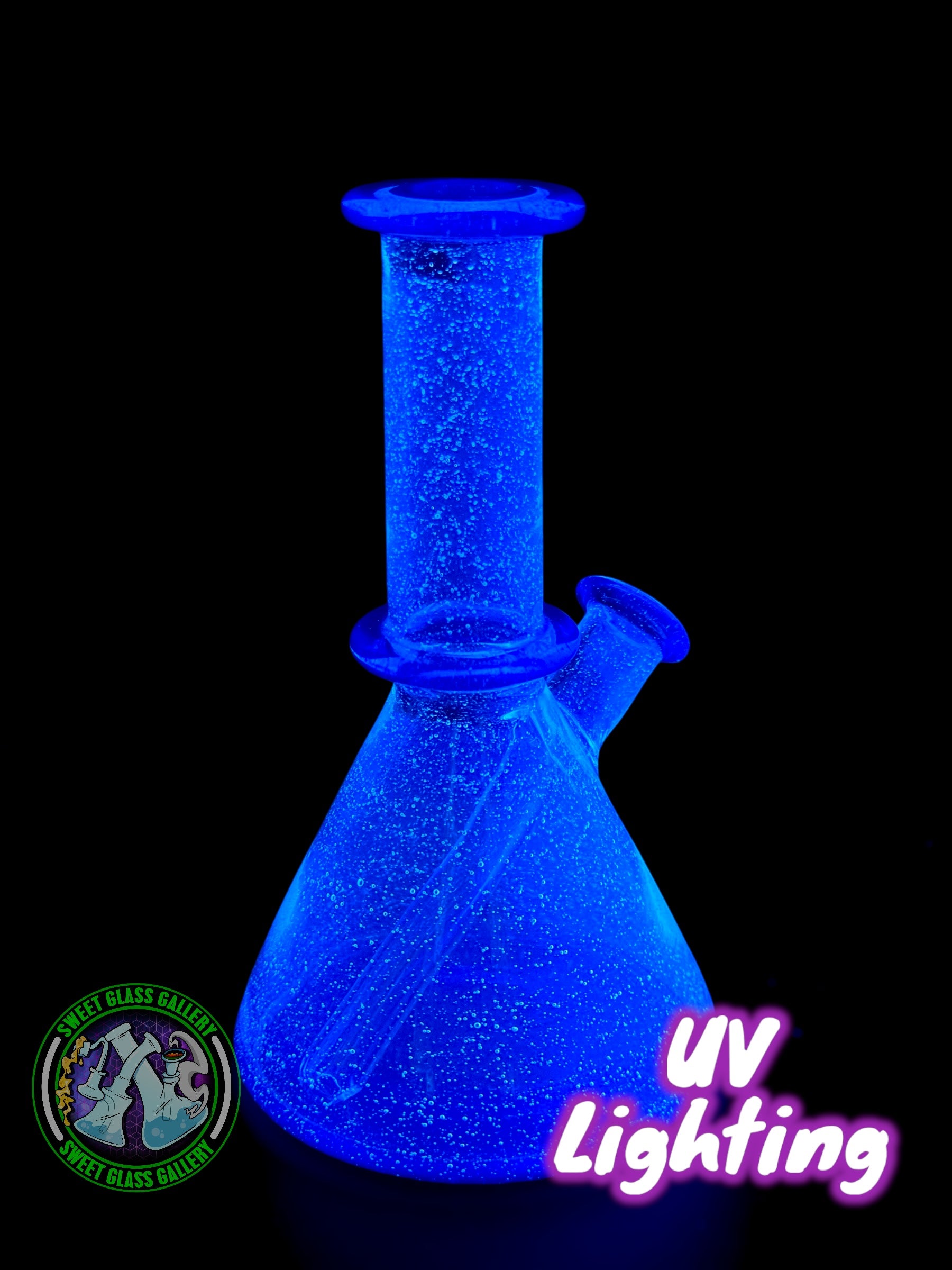 Selko Glass - Rig #5 - Shreddy Flask (Blu-V & Atomic Stardust)