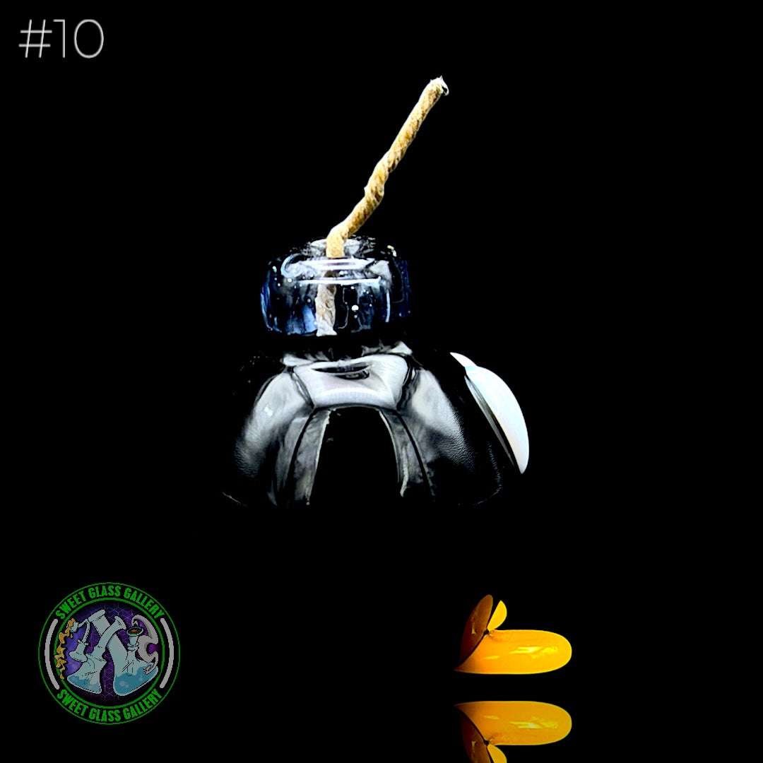 Sandberg Glass - Bob-omb - Hemp Wick Holder #10