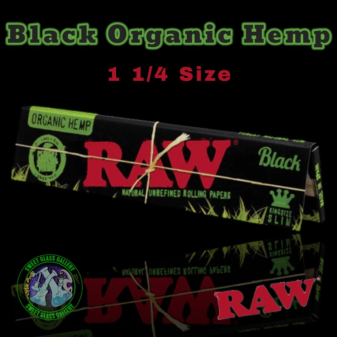 Raw - Black Organic Hemp King Size Slim Papers