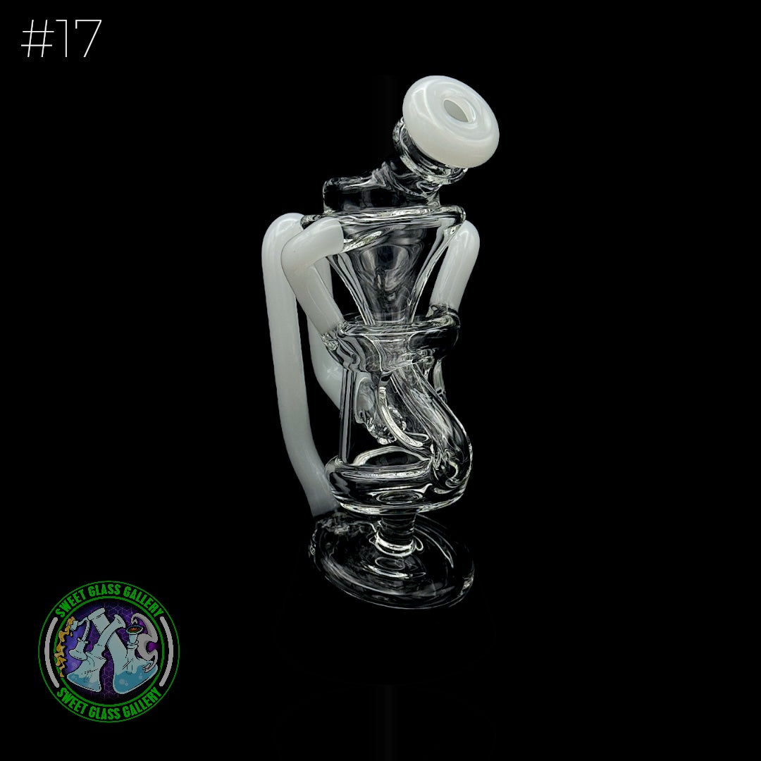 Dōp Glass - Puffco Attachment - Floating Recycler White #17