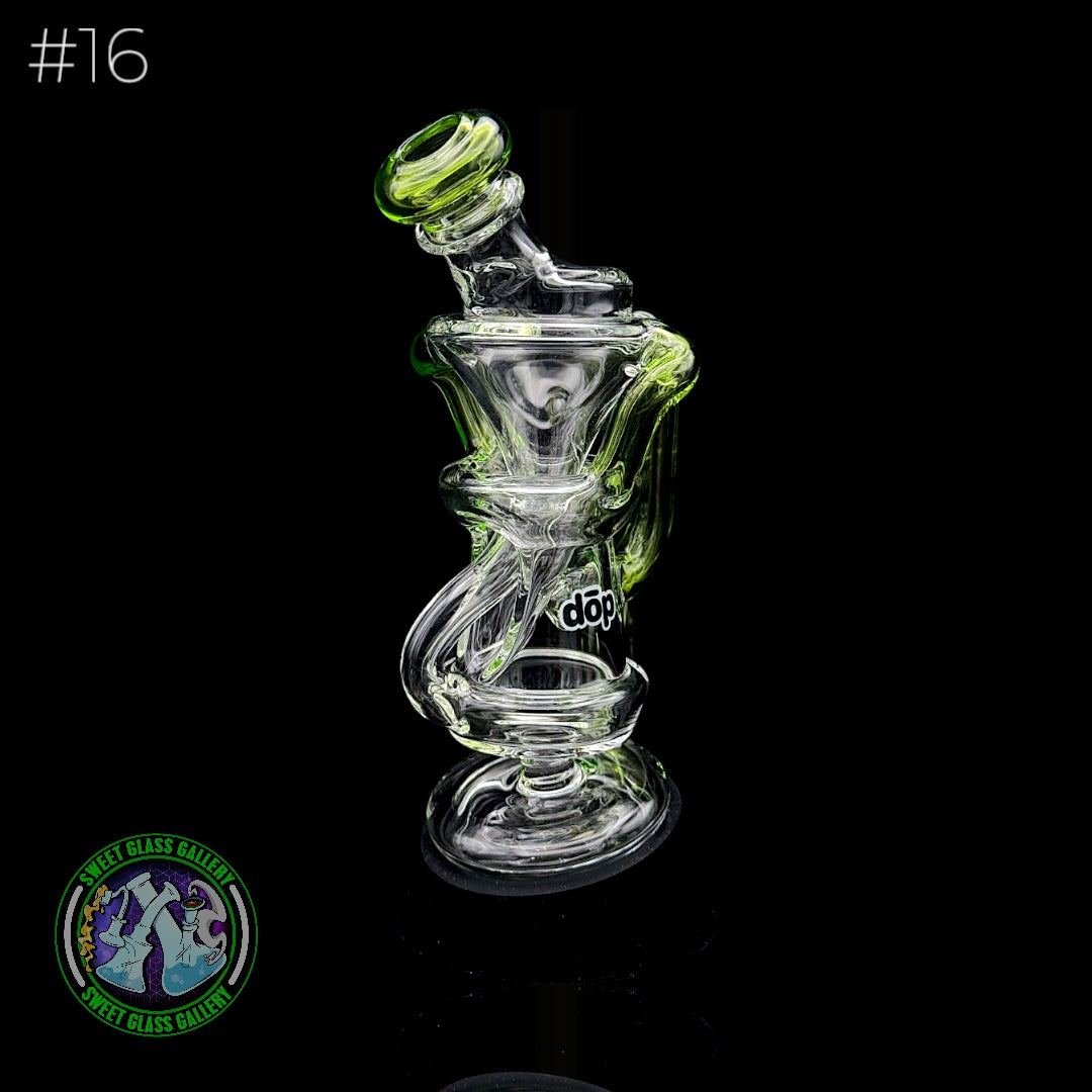 Dōp Glass - Puffco Attachment - Floating Recycler Green #16