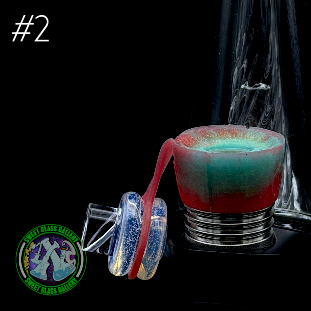One Trick Pony - Rockulus Tether #2 - Puffco Peak Pro 3DXL - Pink/Green/Pearl