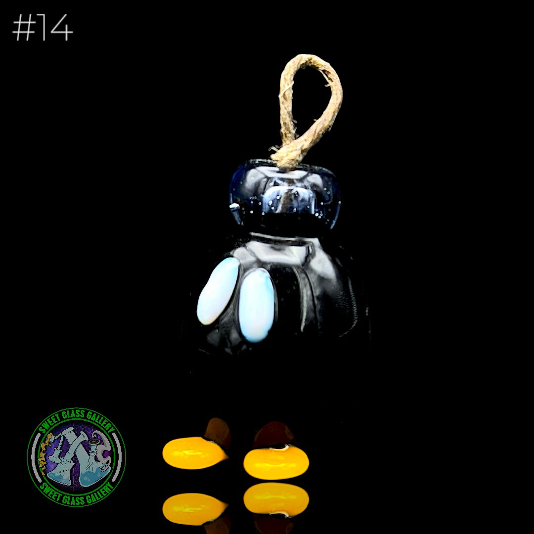 Sandberg Glass - Bob-omb - Hemp Wick Holder #14