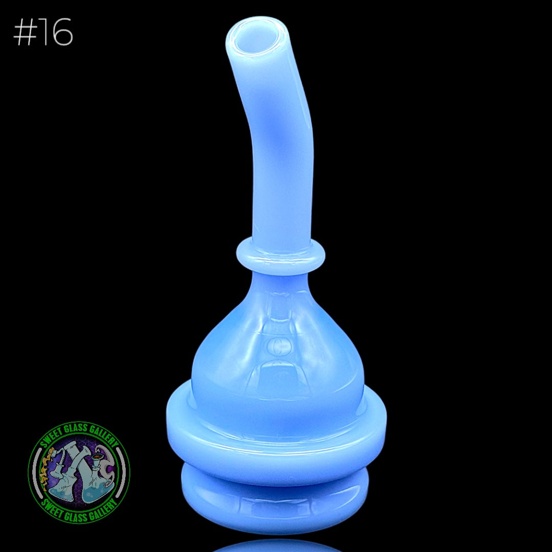Zach Harrison - Puffco Peak Attachment #16 - Short Path Sipper Dry (Milky Blue)