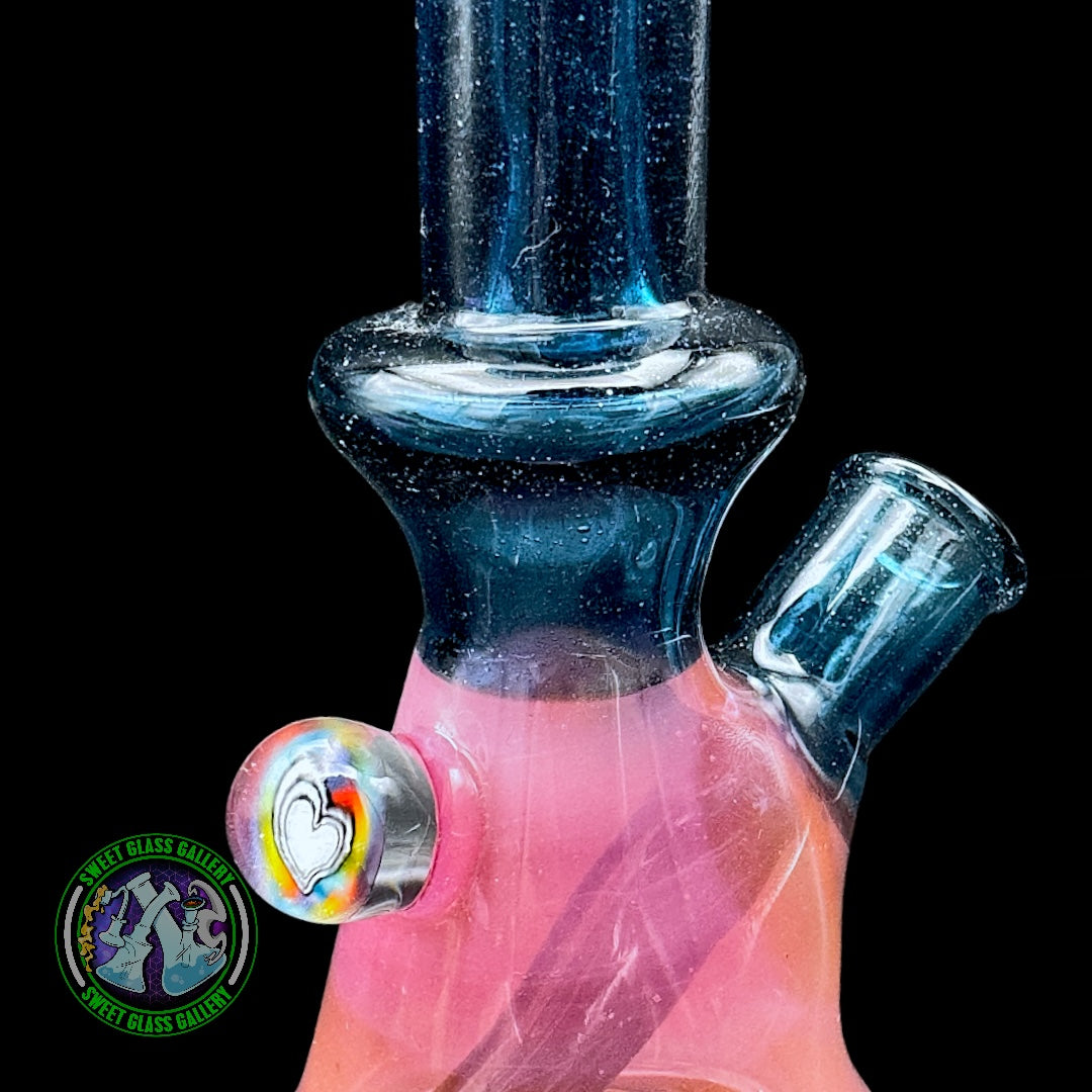 Sky Hizzy Glass - Rig #2 (Blue Stardust UV & Experimental Opal Peach)