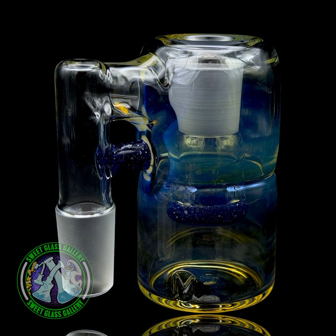 Fluid Glass - Ash Catcher #12 - 18mm Blue Blizzard