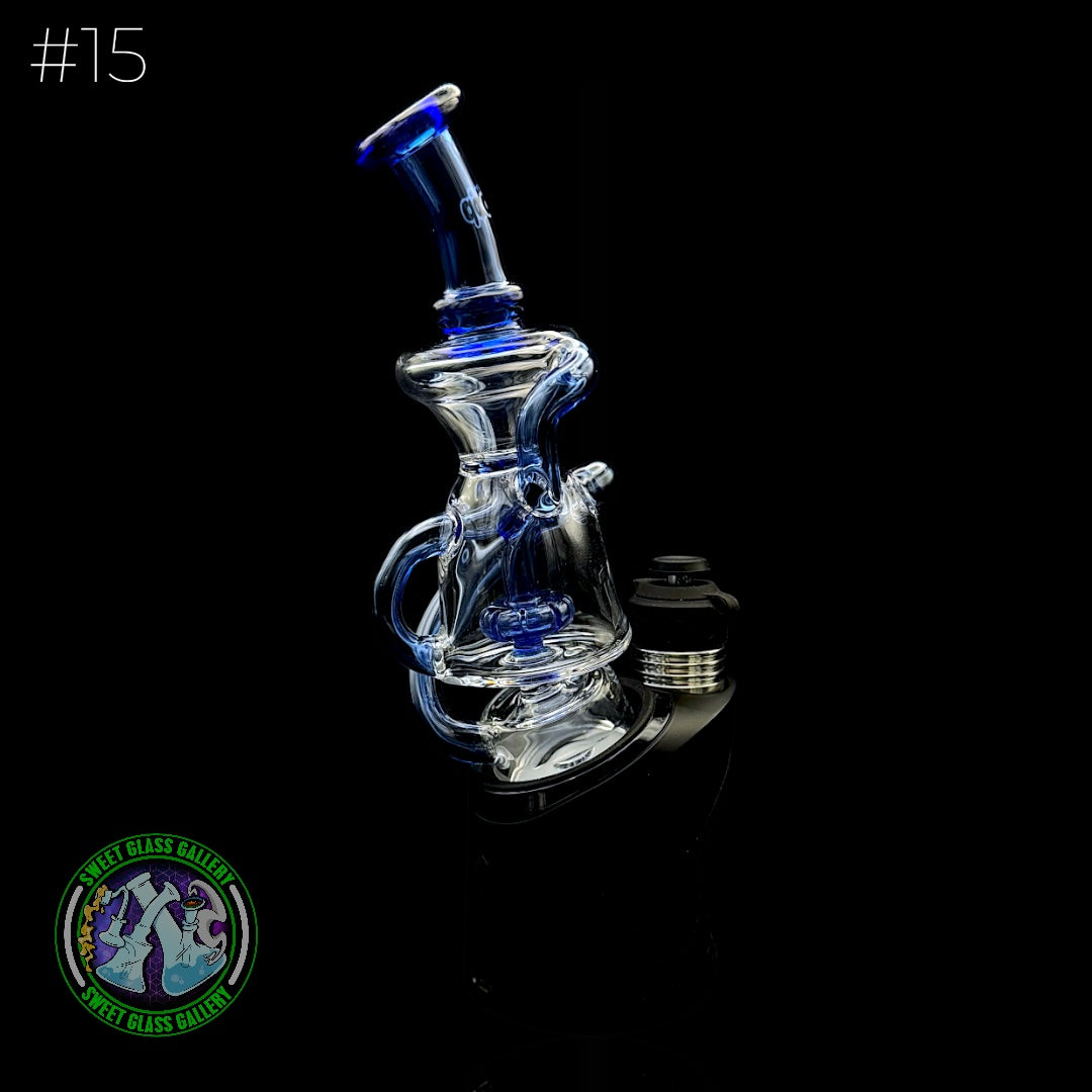 Dōp Glass - Puffco Attachment - Minicycler Blue #15