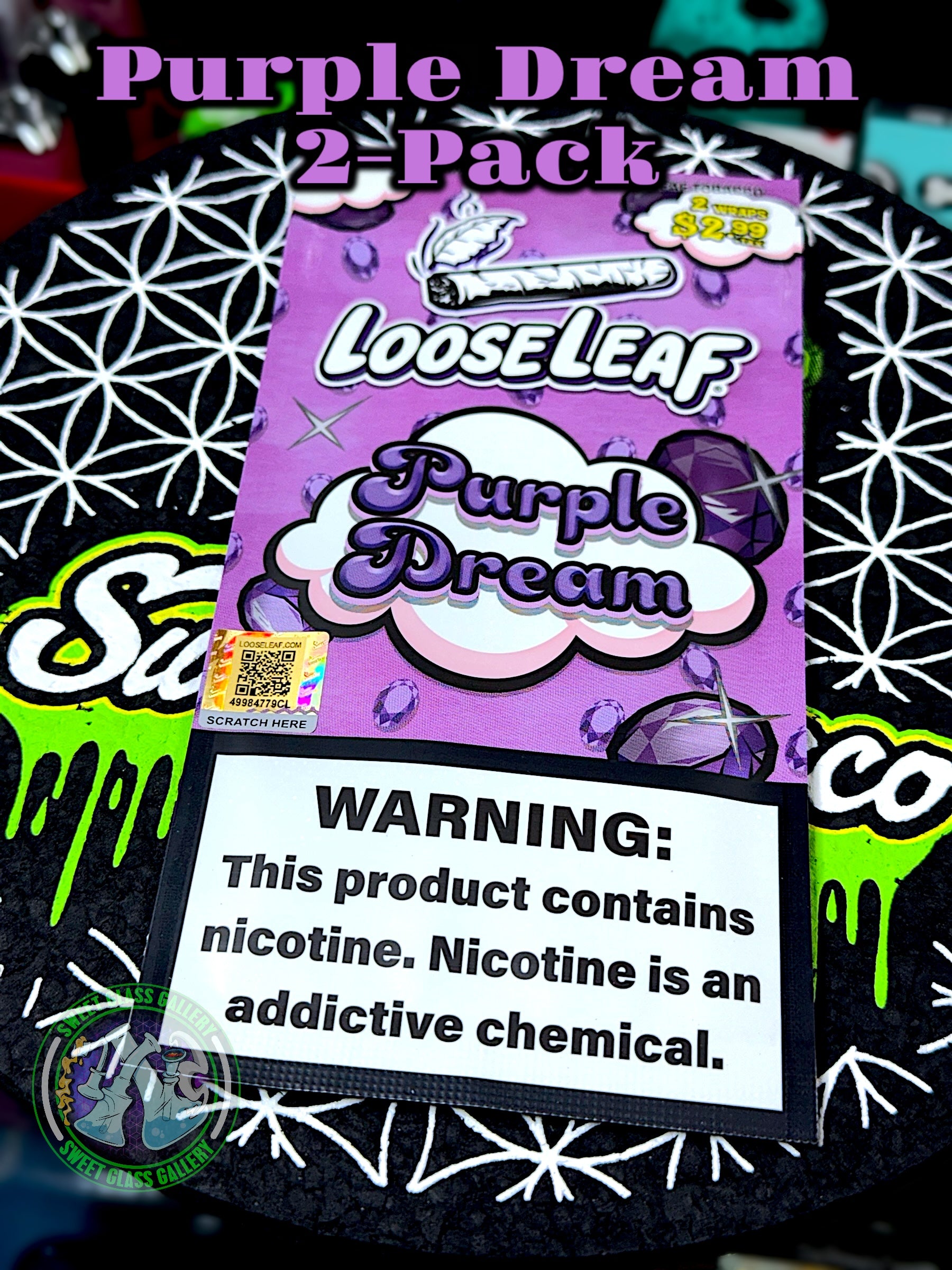 Loose Leaf - Purple Dream (All Natural Tobacco Leaf Wraps 2-Pack)