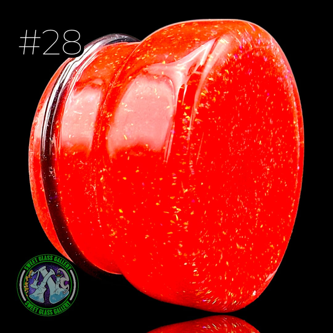 Empty1 Glass - Baller Jar #28 - Mini (Red Crushed Opal)