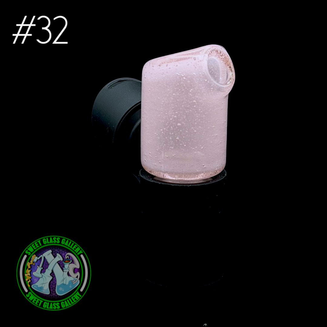 Kizmit Glass - Puffco Pivot Top #32 - Pink Lollipop x Star White