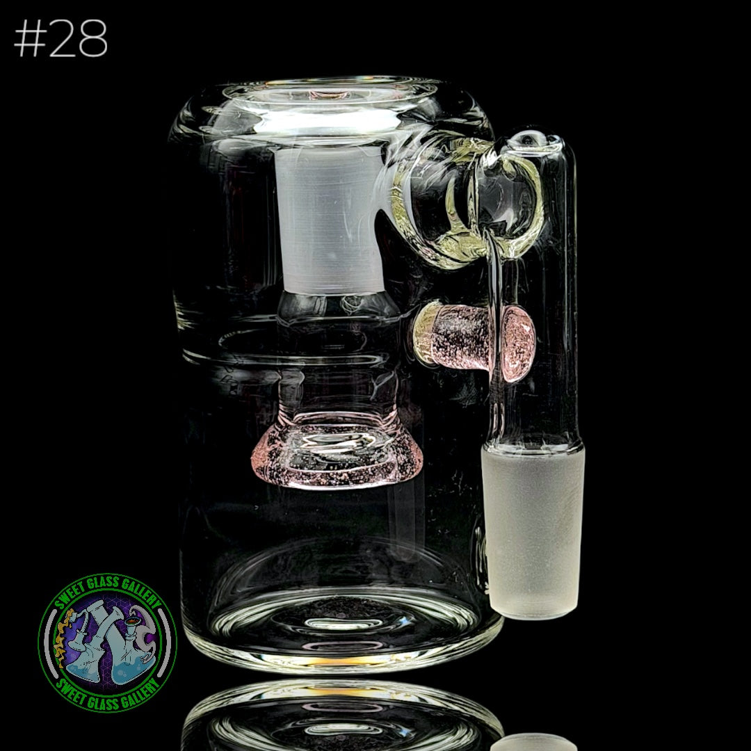 Fluid Glass - Ash Catcher 14mm - Dry #28 (Pink Lollipop)