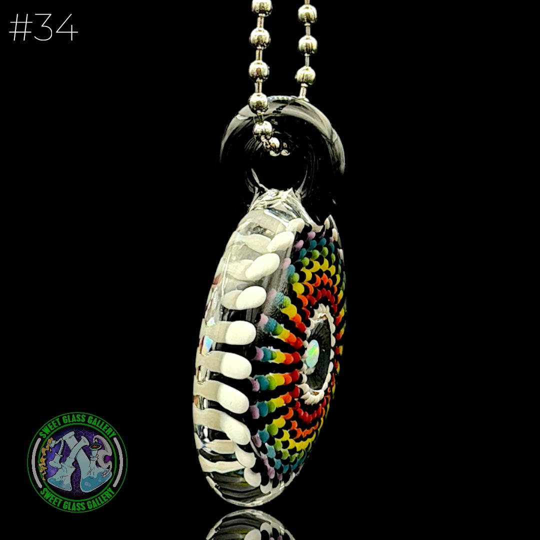 Steve H Glass - Pendant #34 - Rainbow Burst Implosion