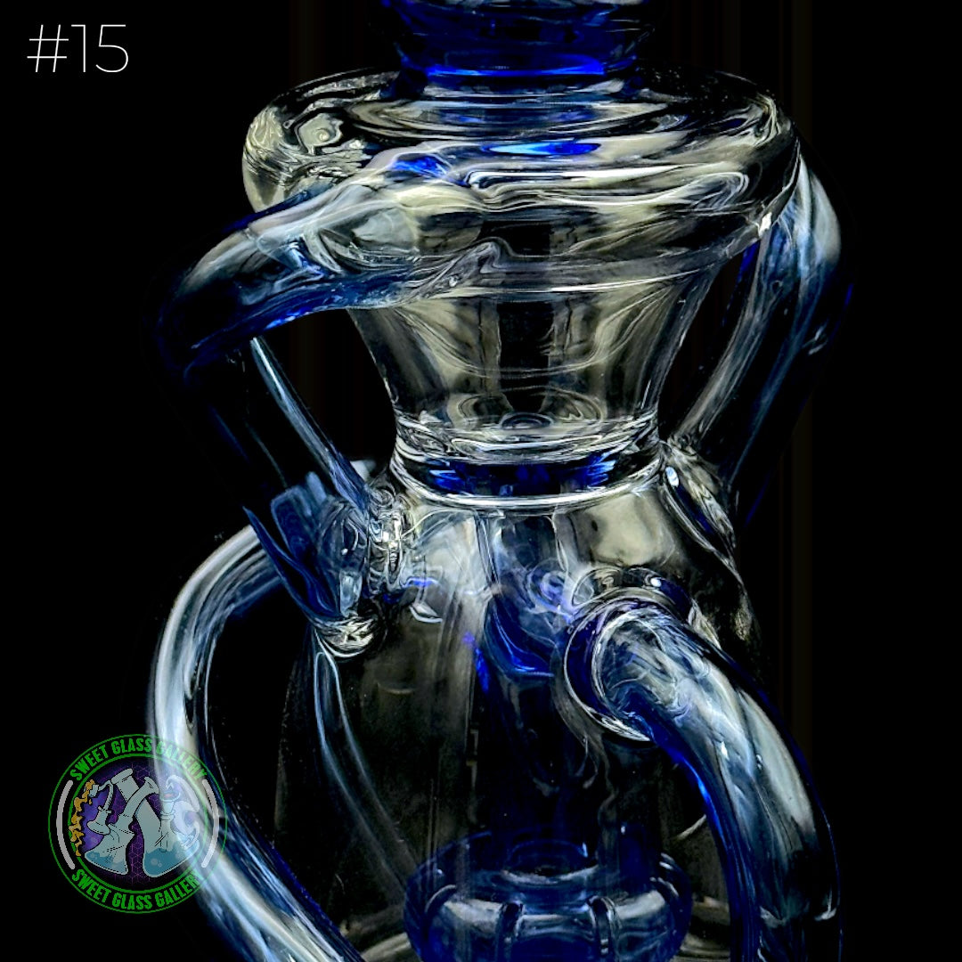 Dōp Glass - Puffco Attachment - Minicycler Blue #15