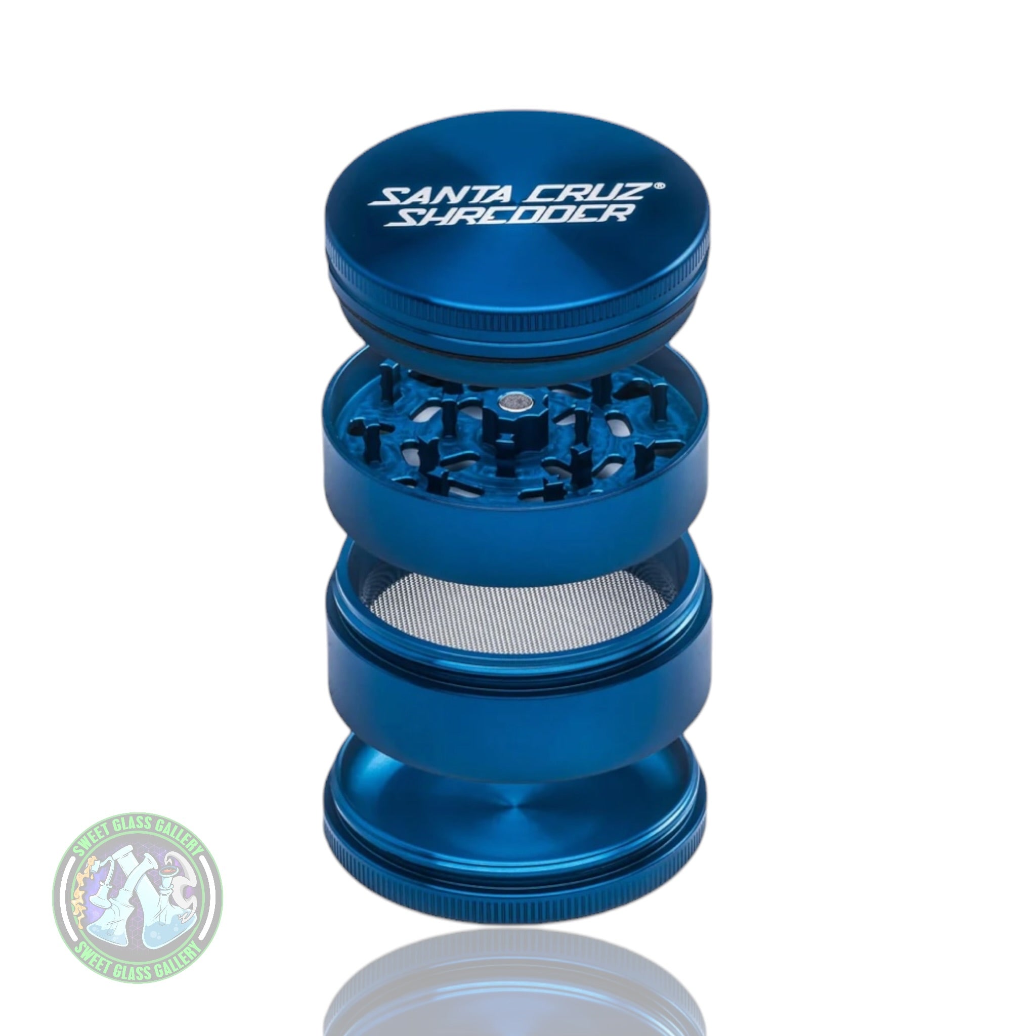 Santa Cruz Shredder - Large 4pc Grinder - Blue