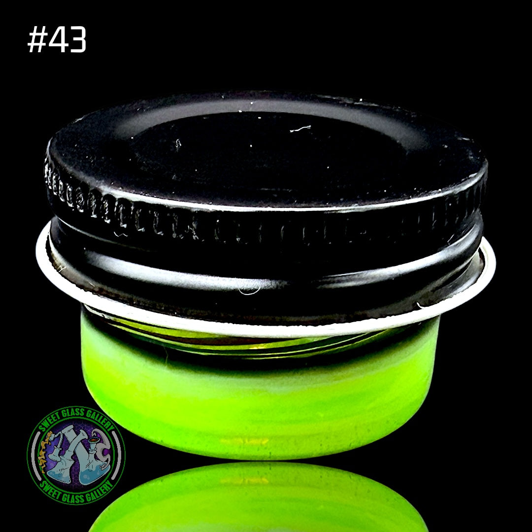 Ben’s Glass Art - Baller Jar #43 - Slyme + Linework