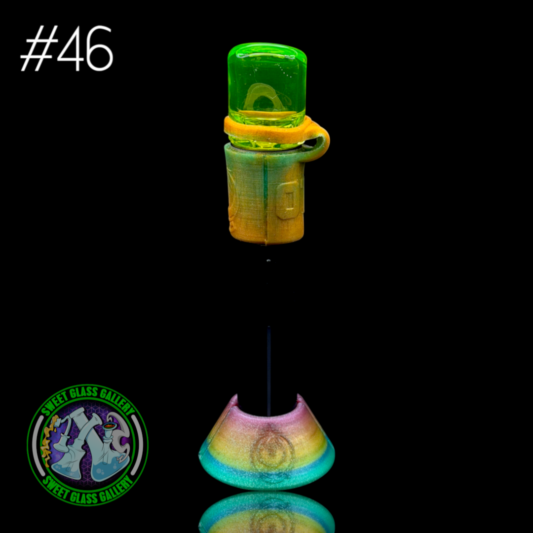 One Trick Pony - Pivot Tether/Stand #46 - Large - Green/Orange/Rainbow