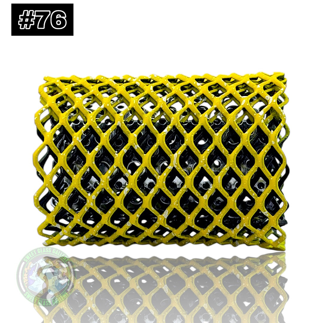 Mamba Guardzz - Heat Cage #76 - Blazer GT8000 Guard (Matte Yellow w/ White Splatter)