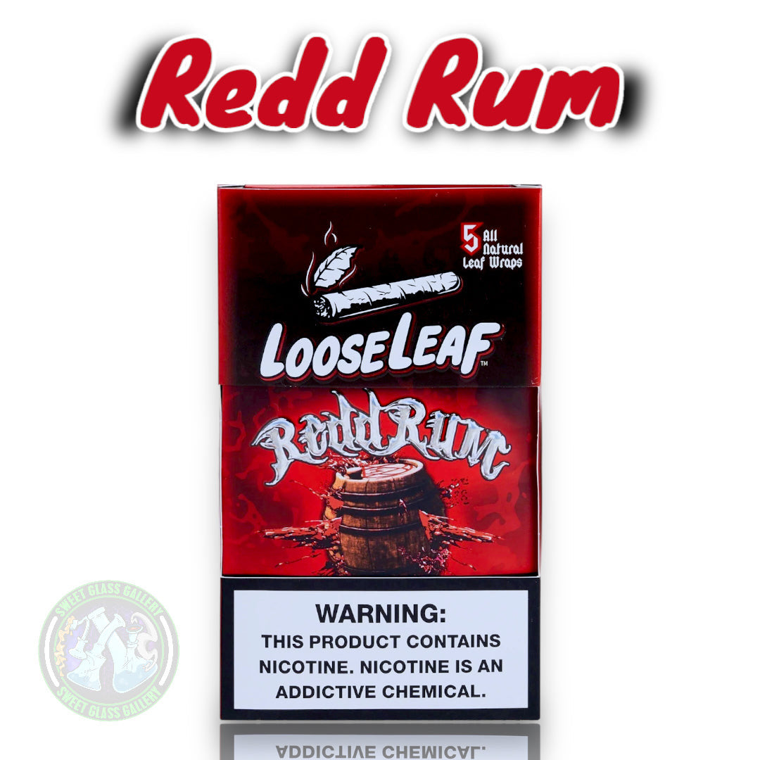 Loose Leaf - Redd Rum (All Natural Tobacco Leaf Wraps 5-Pack)